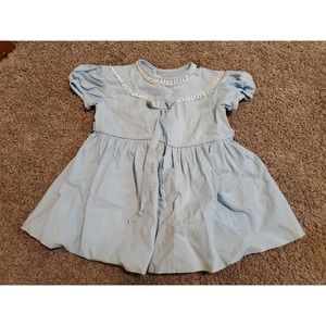 Vintage Nannette Originals Toddler Frock Dress Cottagecore Puff Sleeve 4T